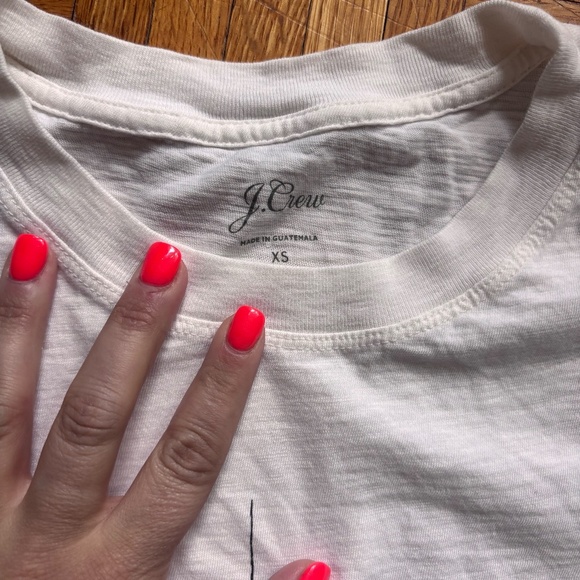 J.Crew Manhattan tshirt perfect donation classic white J.Crew ceethru shirt - - Picture 2 of 5